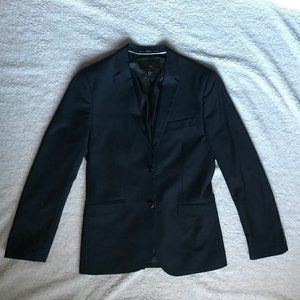 H&M Dark Blue Slim Fit Blazer Suit Jacket